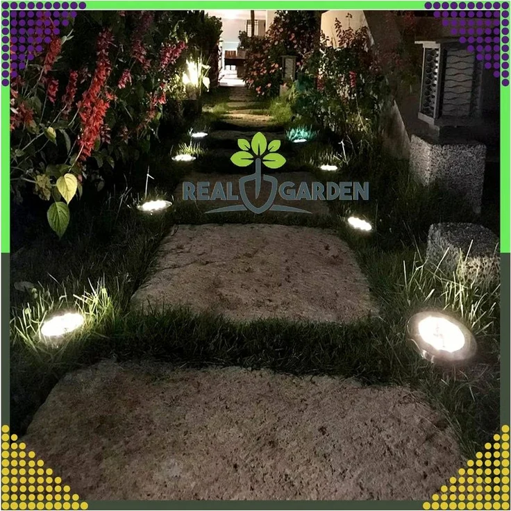 LA CUTE LED Solarleuchte 4x Solar LED Bodenleuchten mit Dämmerungssensor für Außen, 8 integrierte LEDs pro Lampe, solarbetrieben, Wetterfeste Solar-Bodenleuchten mit Dämmerungssensor – Bild 3