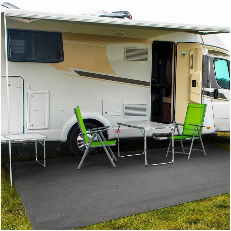 Karat Outdoorteppich Vorzeltteppich Camping, Zeltteppich, 4 Größen, 100% HDPE gefertigt, Witterungsbeständig – Bild 1