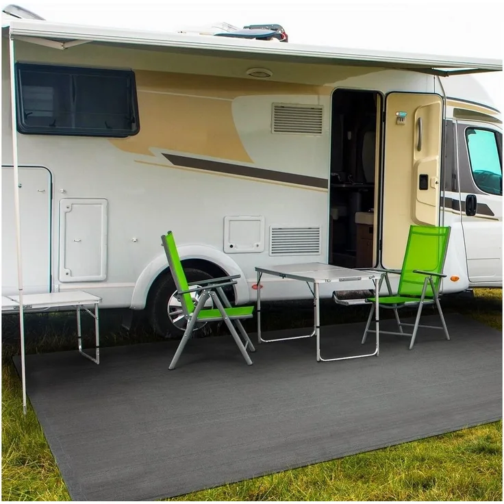 Karat Outdoorteppich Vorzeltteppich Camping, Zeltteppich, 4 Größen, 100% HDPE gefertigt, Witterungsbeständig