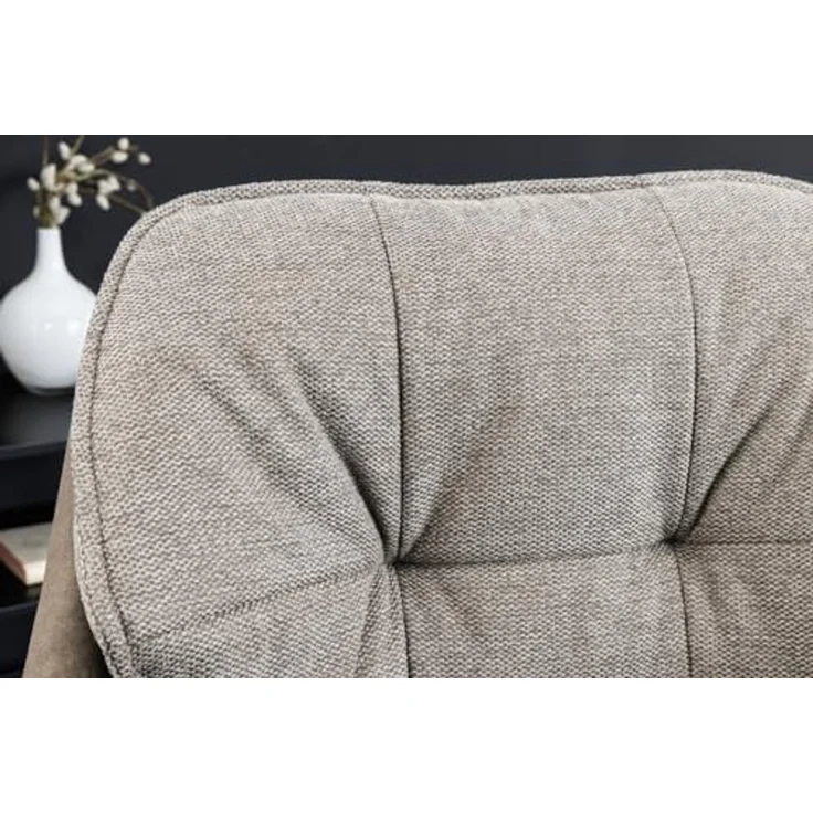 riess-ambiente Armlehnstuhl MR. LOUNGER vintage taupe (Einzelartikel, 1 St), Esszimmer · Microfaser · Metall · 180° drehbar · Retro Design – Bild 5