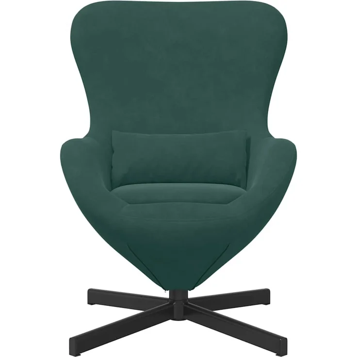 vidaXL Eiersessel Dunkelgrün 63 x 73 x 90 cm Samt 42002758 – Bild 3