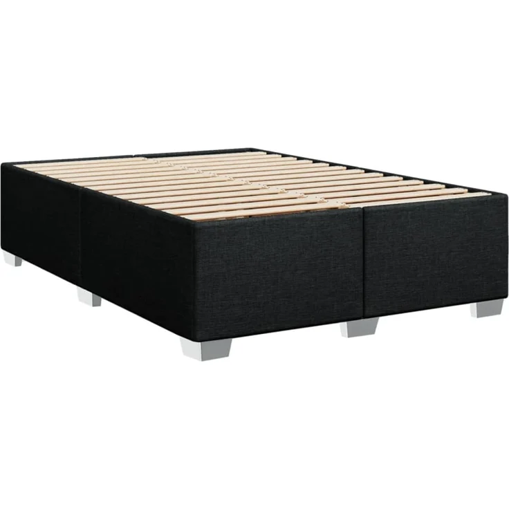 vidaXL Boxspringbett mit Matratze Schwarz 140x190 cm Stoff 3288199 – Bild 8