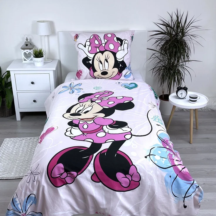 Disney Minnie Mouse Design Kuschelige Bettwäsche Baumwolle, 160x200 cm & 70x80 cm – Bild 2
