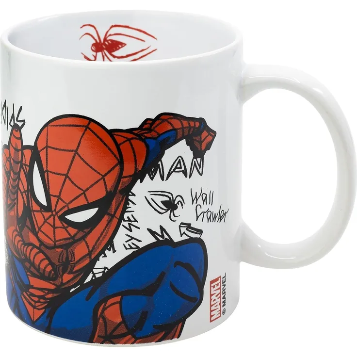 Spiderman Tasse 325ml Keramikbecher für Kinder Geschenkset Boy Icons