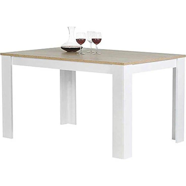 BAKAJI Tisch für Esszimmer, Küche, rechteckig, modernes Design, aus MDF-Holz, Melamin-Finish, Maße: 20 x 80 x 74 cm – Bild 1