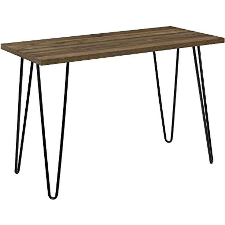 DHP Furniture Cassie Schreibtisch Walnussoptik mit schwarzen Metallbeinen (BxTxH) 101x49x68 cm – Bild 1