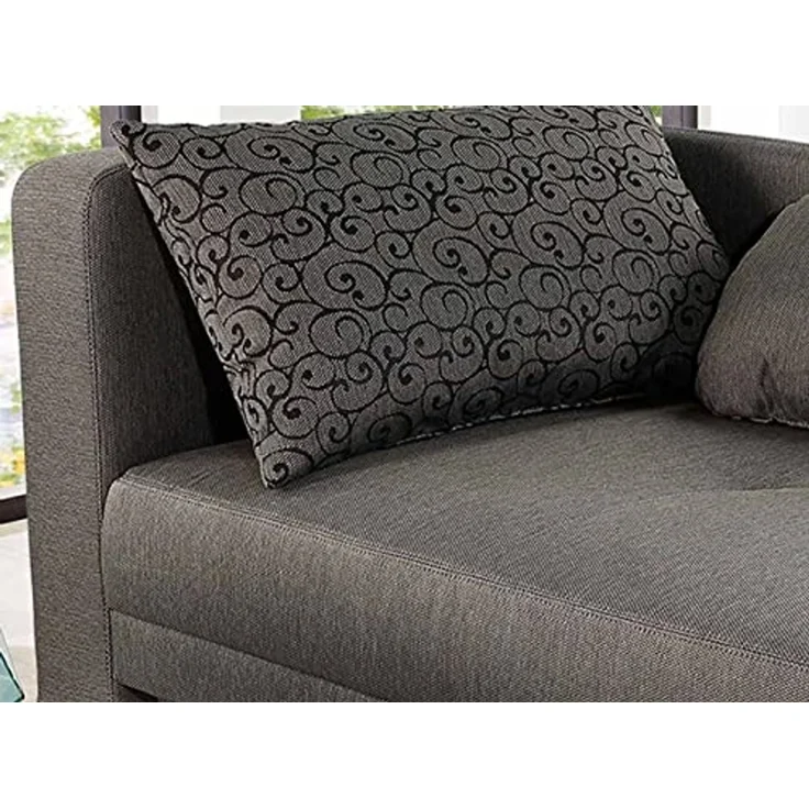 Récamiere-Schlafsofa Federkern Couch Liege Gästebett mit Bettkasten in Grau – Bild 6
