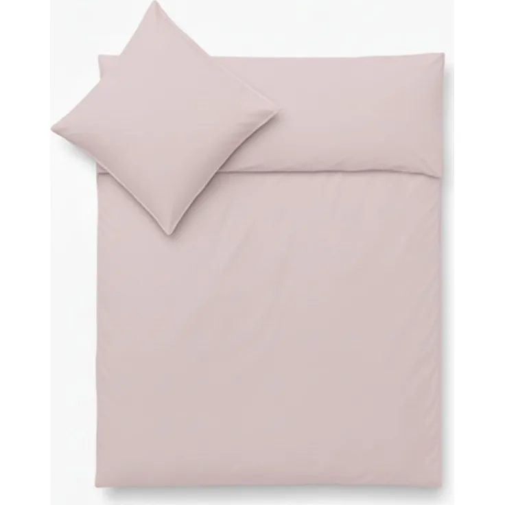 Julido Jersey Bettwäsche 155x220 80x80 Baumwolle Set Druckknopf weich Rosa