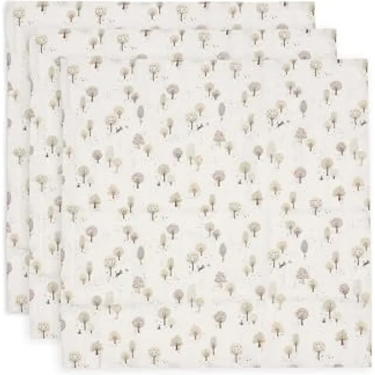 Jollein Musselin Tuch Baby – Tiny Park – 3er Pack – 70x70cm – 100% Baumwolle – Spucktücher Baby – OEKO-TEX Zertifiziert