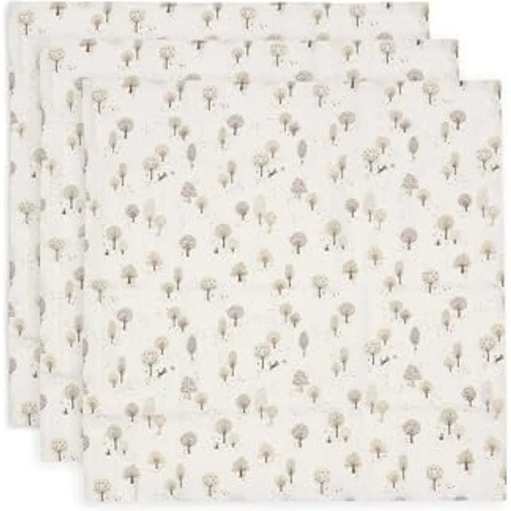 Jollein Musselin Tuch Baby – Tiny Park – 3er Pack – 70x70cm – 100% Baumwolle – Spucktücher Baby – OEKO-TEX Zertifiziert – Bild 1