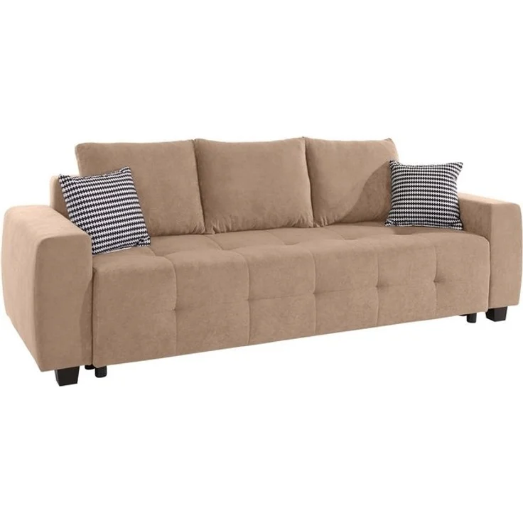 COLLECTION AB Schlafsofa Bella, B: 241 cm, Liegefl. 142x194 cm, mit Bettfunktion, Bettkasten & 2 Zierkissen, Federkern – Bild 4