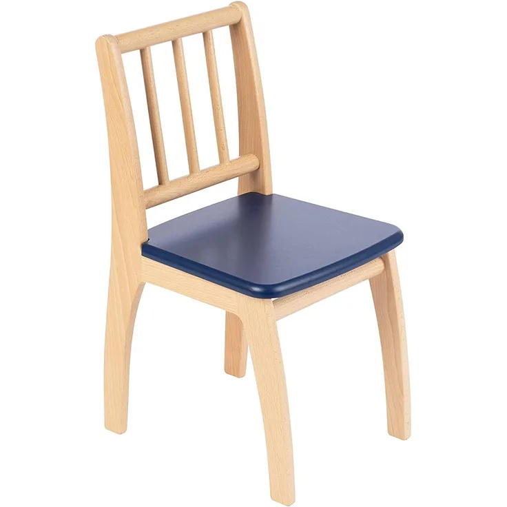 Geuther - Stuhl passend zu Sitzgruppe Bambino, natur-blau