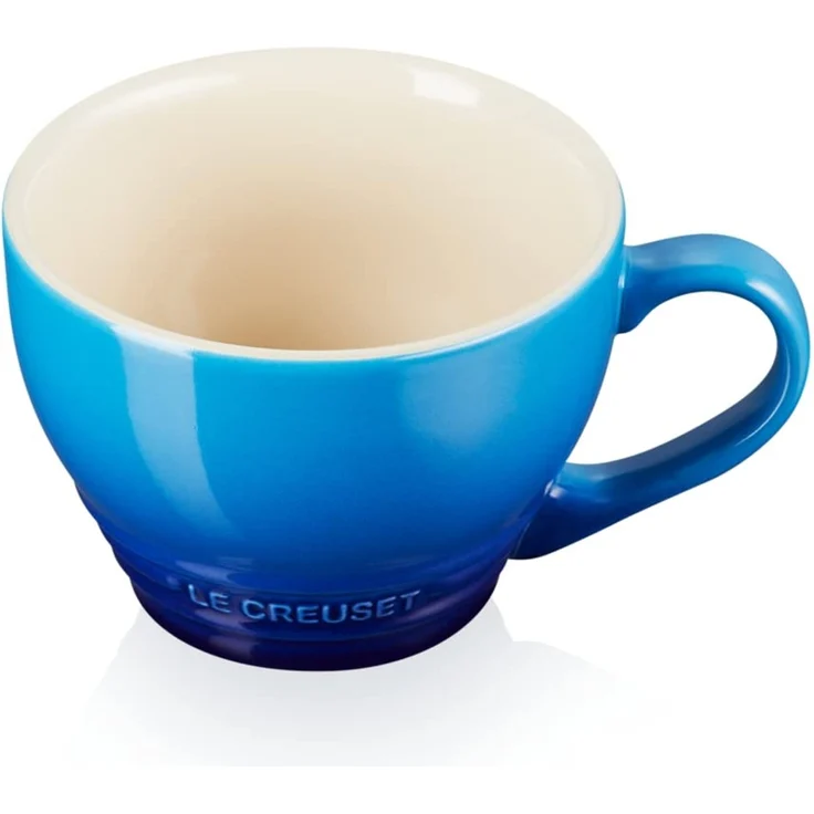LE CREUSET Große Cappuccino Tasse aus Steinzeug, 400 ml, Azure, 70304402200002