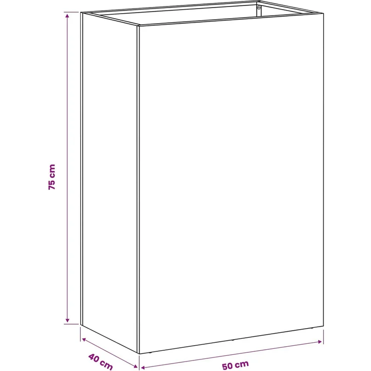 vidaXL Garten-Pflanzgefäß Anthrazit 50 x 40 x 75 cm 8005670 – Bild 7