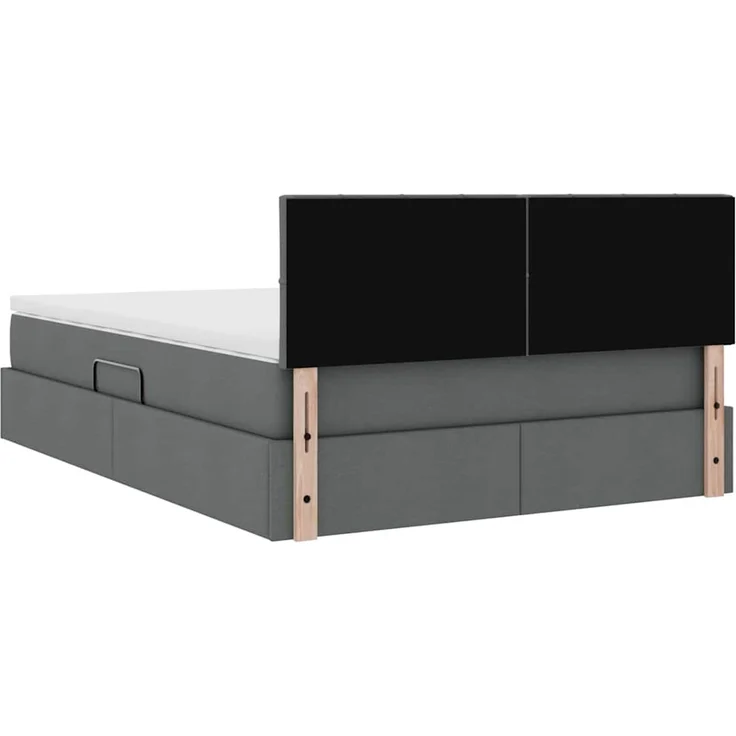 vidaXL LED-Speicherbett mit Matratze Dunkelgrau 140 x 190 cm Stoff 3371143 – Bild 12
