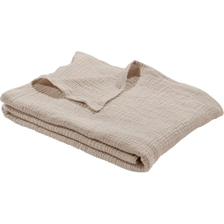 Wohndecke Hevin, LeGer Home by Lena Gercke, Tagesdecke im Baumwoll-Crinkle-Effekt, Musselin, Kuscheldecke