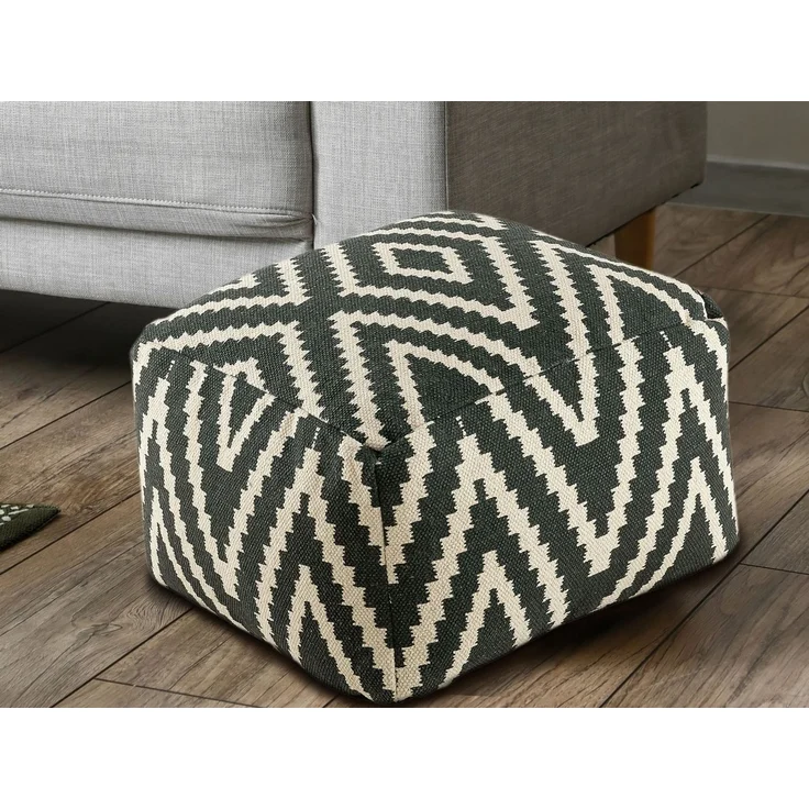 Amagohome Bodenkissen Kelim Sitzwürfel 50x50 H35cm Pouf Fußhocker Sitzhocker Bodenkissen Fuß – Bild 2