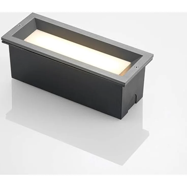 Lucande LED Wandleuchte Lachlain, moderne Alu Wandeinbauleuchte für Außen mit IP65 Schutz, 1 flammig für Terrasse, Balkon & Garten – Bild 5