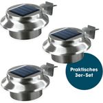EASYmaxx Dachrinnenleuchten Solar-Leuchte Dachrinne, Edelstahl, Außenbeleuchtung, Kabellos, Beleuchtung