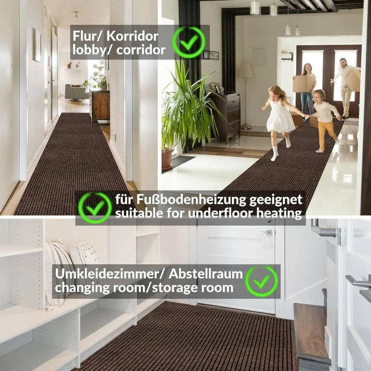 ANRO Läufer, Eckig, Höhe: 3 mm, Textil – Bild 6