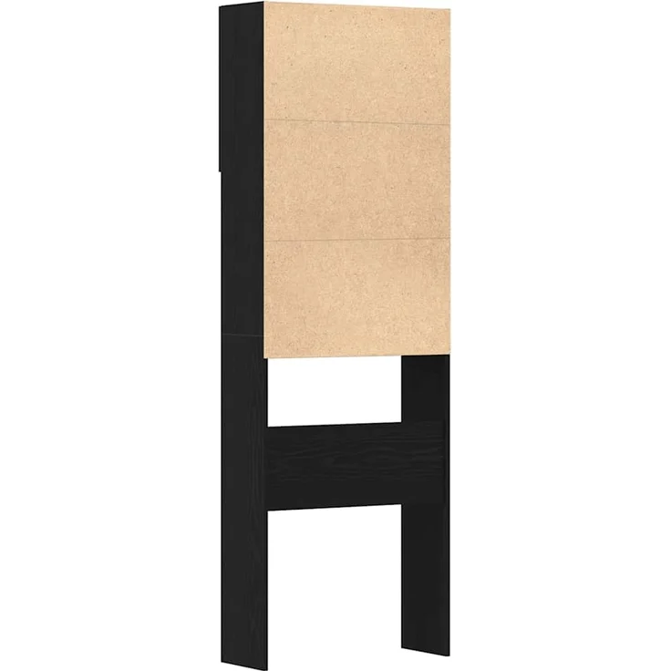 vidaXL Waschmaschinenschrank Schwarz Eichen-Optik 64x24x190 cm 859128 – Bild 7