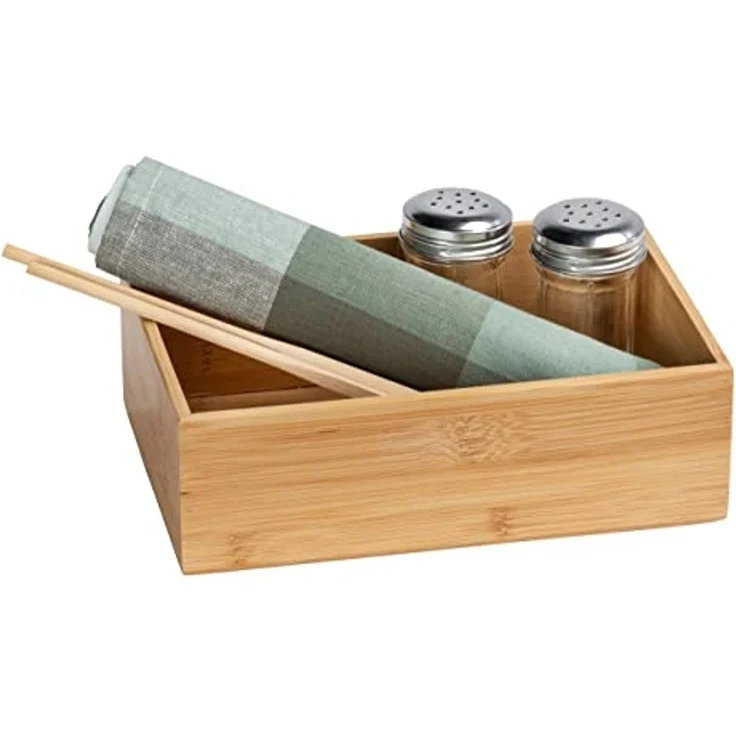 WENKO TERRA Aufbewahrungsbox, 2er Set, Braun, Bambus – Bild 4