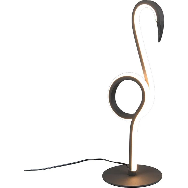 LED Tischleuchte, schwarz, Flamingo Design, H 35 cm – Bild 7