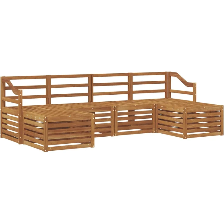 vidaXL Outdoor-Sofagarnitur 6 stk. 6-Sitzer Natur Massivholz Akazie 3375264 – Bild 2