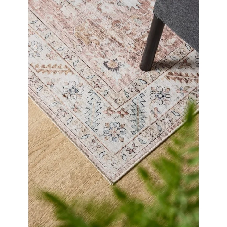 Interiyou Teppich Gent, Rechteckig, Höhe: 5 mm, Vintage Kurzflor für Wohnzimmer, Schlafzimmer, waschbar, pflegeleicht – Bild 2