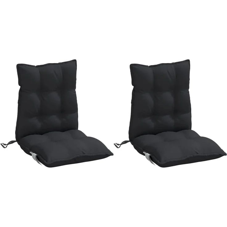 vidaXL Niedriglehner-Auflagen 2 Stk. Schwarz Oxford-Gewebe 377692 – Bild 3