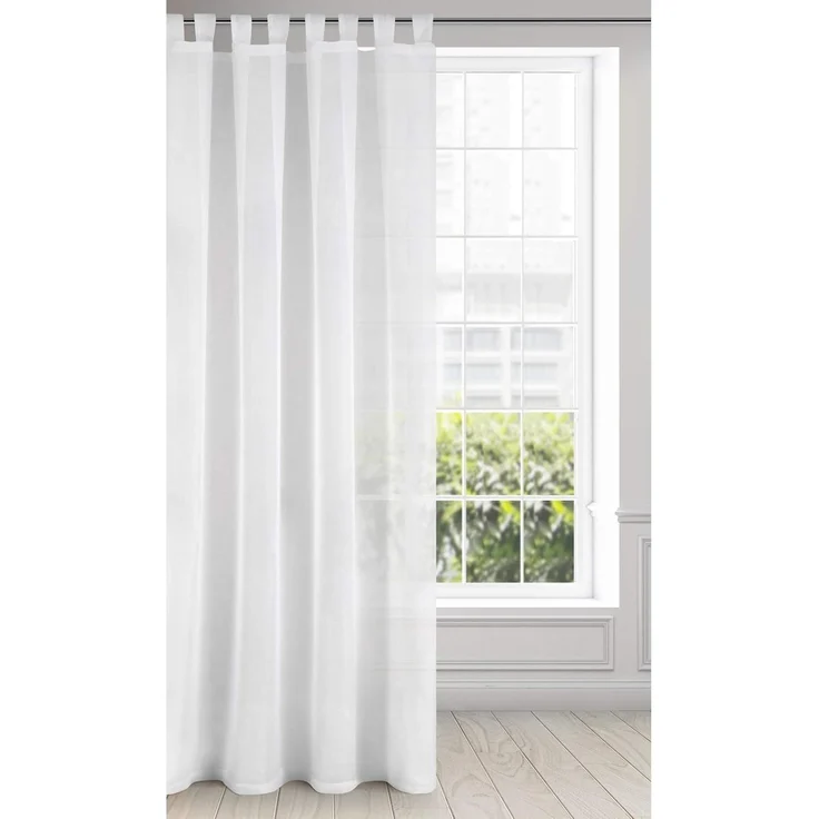 Gardine LUCY weiß 140x250 Schlaufen – Bild 1