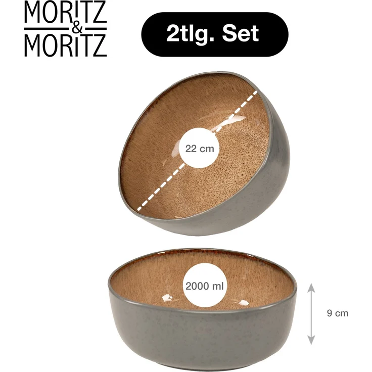 Moritz & Moritz ORGANIC Servierschale 2er - Amber – Bild 2