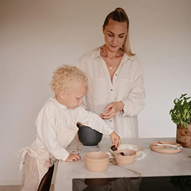 Mushie Silikon Schüssel mit Saugring blush – Bild 5