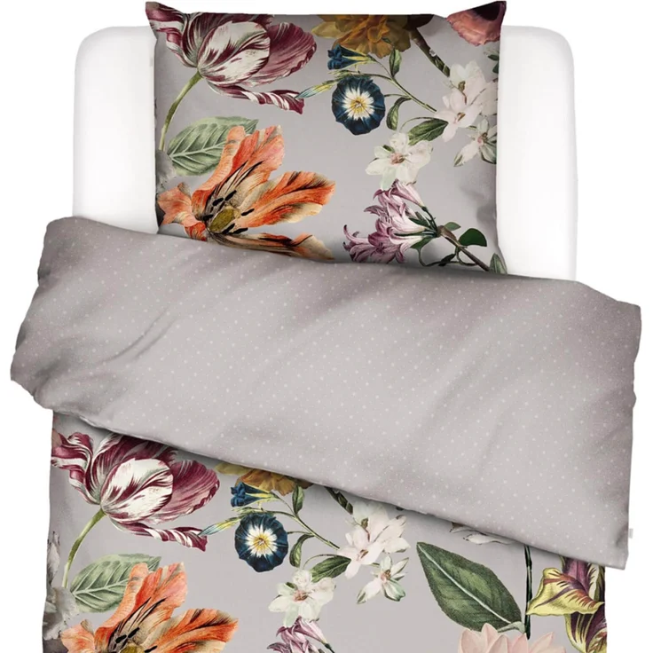 Essenza Bettwäsche Filou Grey Satin 200 x 200 + 2x 80 x 80 cm – Bild 2