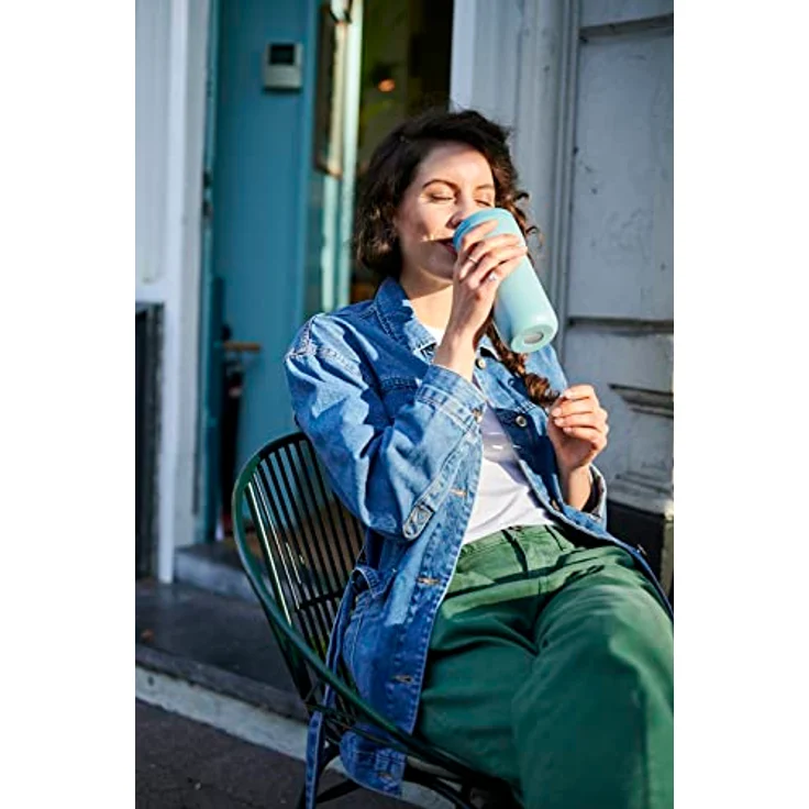 Mepal - Isolierbecher Ellipse - 6 Stunden heiß & 10 Stunden kalt - Thermobecher für Unterwegs - Geeignet als Tee & Kaffeetasse zum Mitnehmen - Passt in alle Becherhalter - 475 ml - Nordic Green – Bild 6