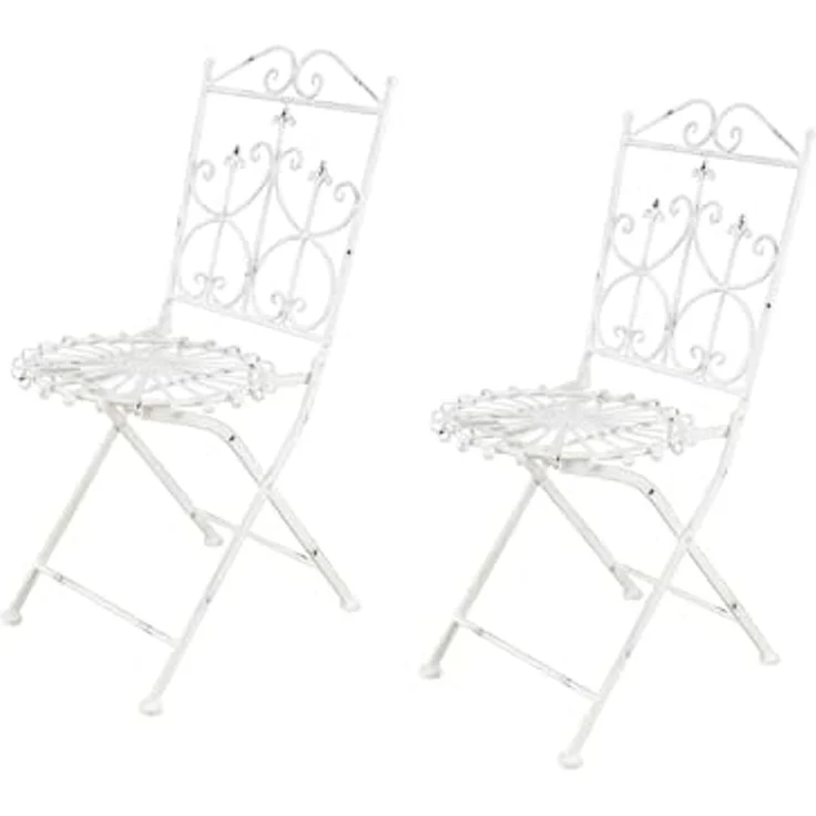 HTI-Living Gartenstuhl Gartenstühle 2er Set Romantic Garden (Set, 2 St), Metallstuhl Klappstuhl – Bild 4