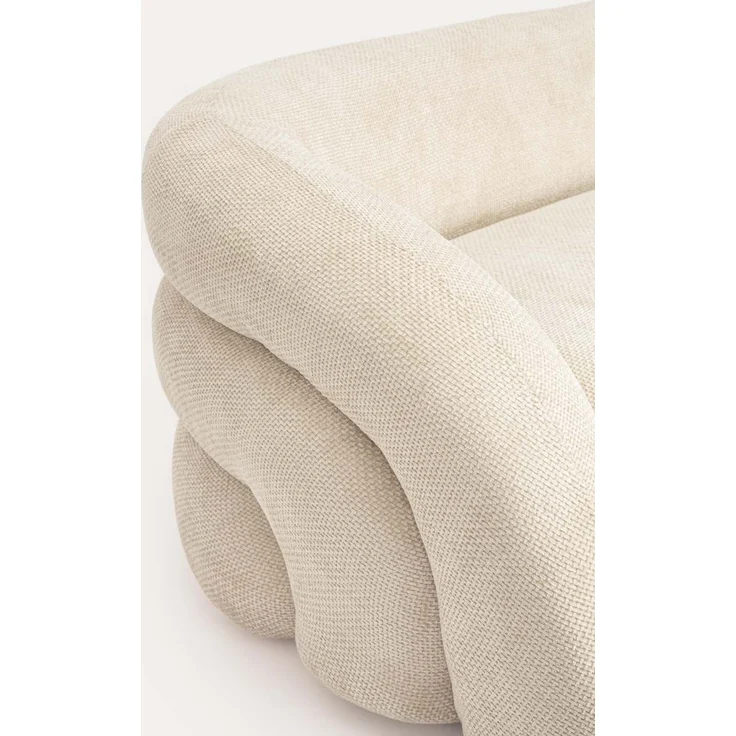 Sofa Clemence aus Stoff, modern und gepolstert, Beige, komfortabel für 2-3 Personen – Bild 5