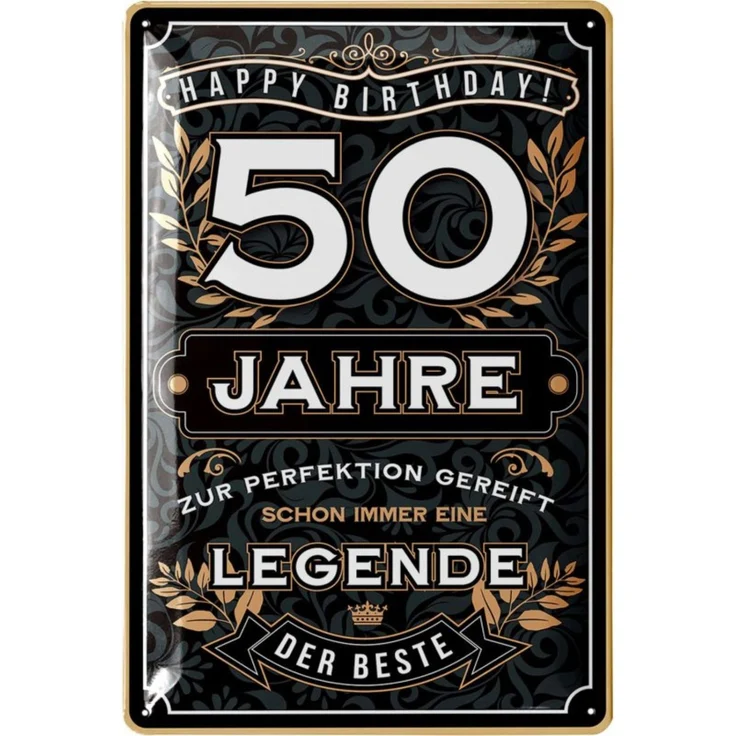 LANOLU Blechschild 50 Jahre Legende - 20x30cm – Metall – Mehrfarbig – 20154 – Bild 1