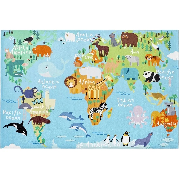 Kurzflor Teppich Solveig Kids 243, rechteckig - 120x170 cm - Multi