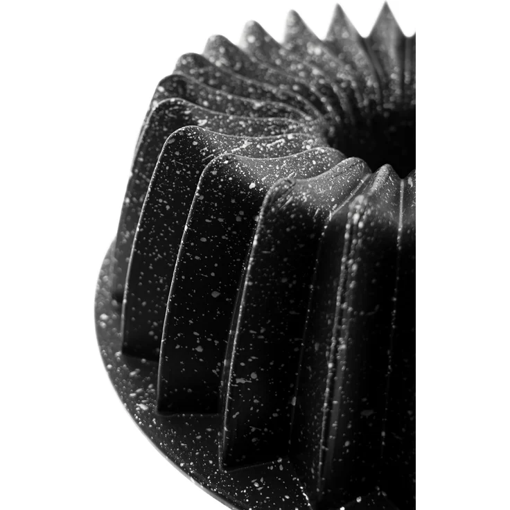 Backform Ø 26 cm aus Guss - Schwarze Form mit Rillenstruktur – Bild 4