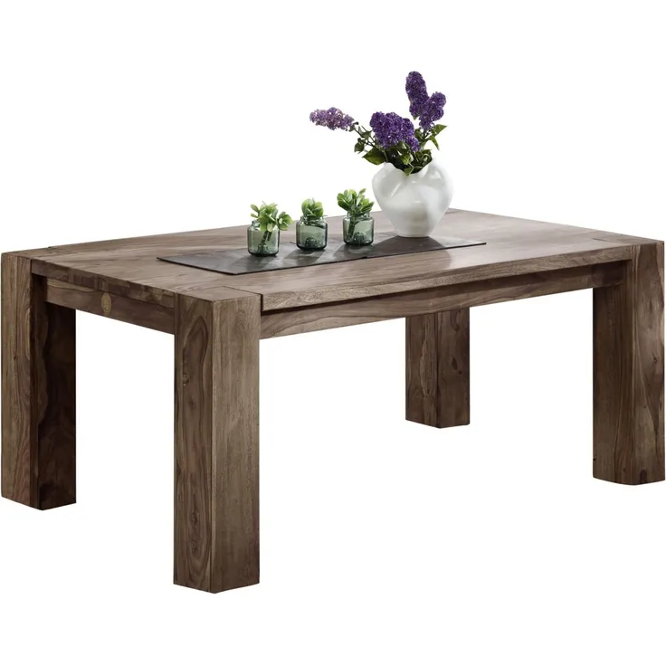 Esstisch Sheesham 200 x 100 x 76 grau geölt NATURE GREY #606