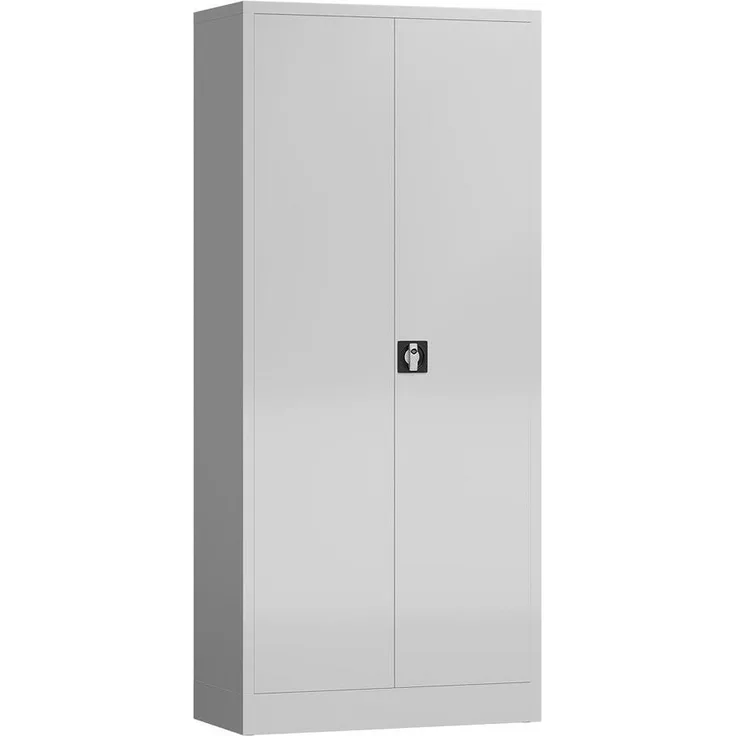 Aktenschrank Metallschrank mit 2 Türen, 4 Fachböden 1800 x 800 x 380 mm lichtgrau