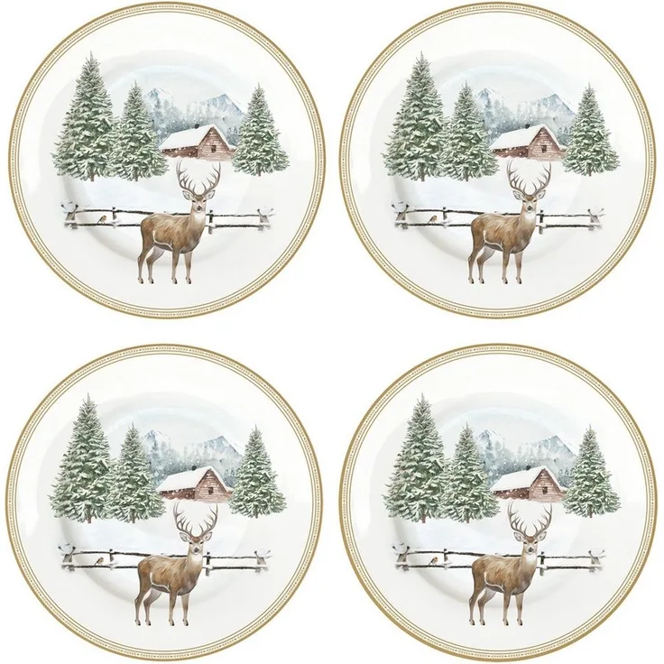 EasyLife Kuchenteller White Forest, Handwäsche empfohlen