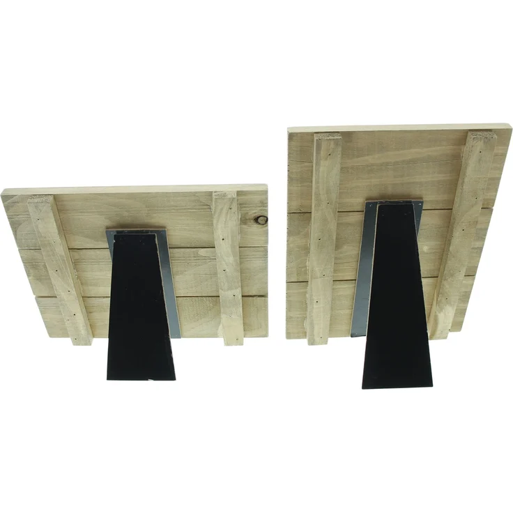 Fotohalter "Wood", 2er Set Holzrahmen Fotorahmen Holzaufsteller Klemmbrett – Bild 3