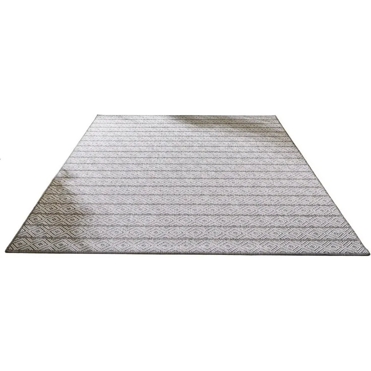 In- und Outdoor Teppich Öland - Streifen, Farbe: Braun Beige, Größe: 80x150 cm