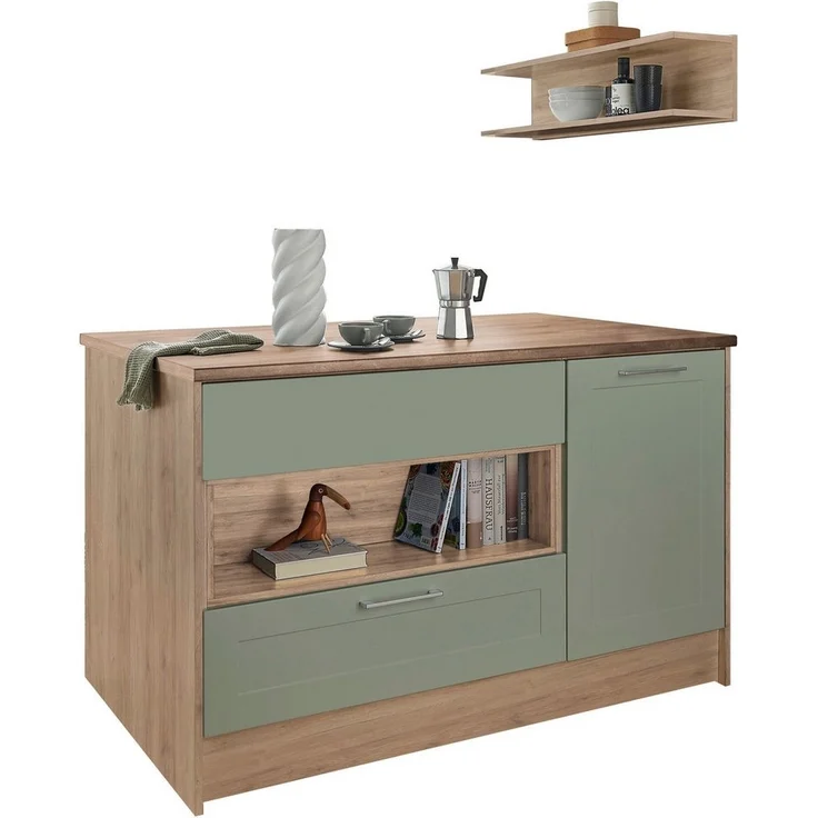 BASIC by Balculina Kücheninsel Marsi, Breite 145 cm, Türen und Schubkästen Sofclose, beidseitig nutzbar – Bild 2