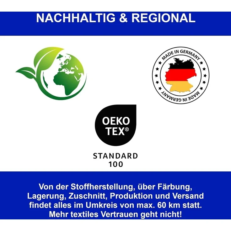 DUKAL Kissenbezug passend für Blackroll Recovery Pillow und weitere, 100% Baumwolle, (1 Stück), aus hochwertigem Doppel-Jersey, mit Reißverschluss, Made in Germany – Bild 5