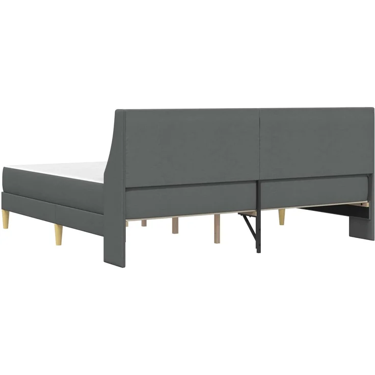 vidaXL Bettgestell mit Matratze Dunkelgrau 180 x 200 cm Polyester 3414750 – Bild 8