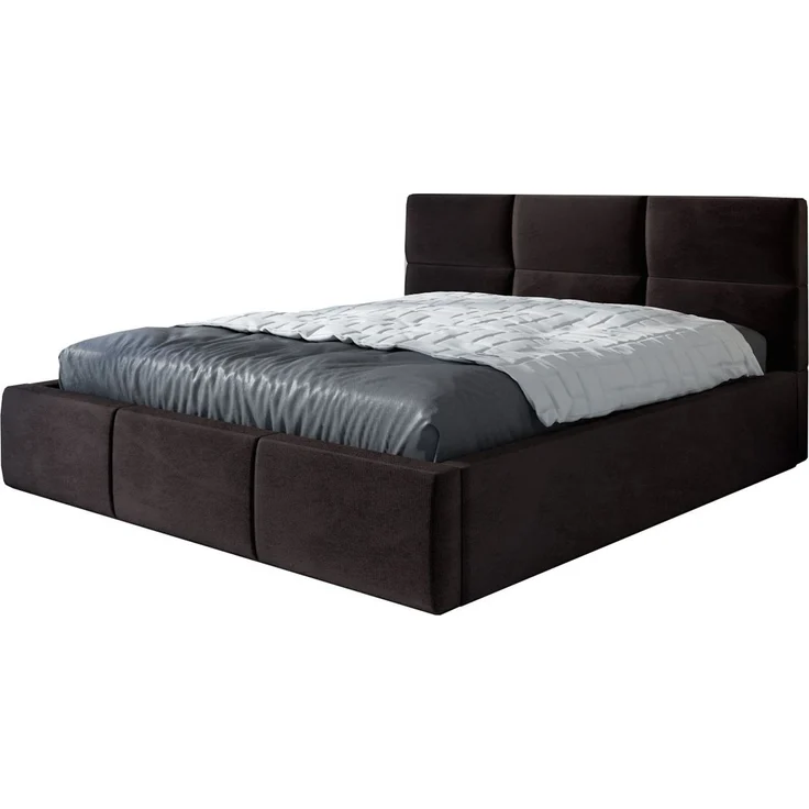 Polsterbett EMILI 120x200 mit Matratze, Bettkasten und Lattenrost. Farbe: Espresso 6 – Bild 1