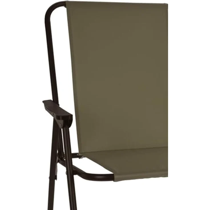 Campingstuhl Klappstuhl Anglerstuhl Stoff Oxfort Metall Olivegrün – Bild 5
